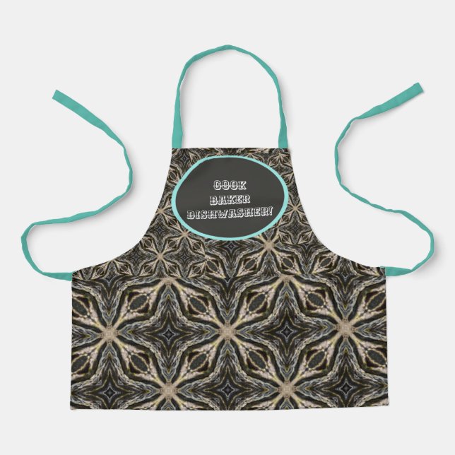 Cook, Baker, Dishwasher, Cool All-Over Print Apron (Front)
