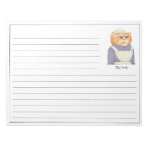 COOK CAT 11x8.5 Notepad + Lines