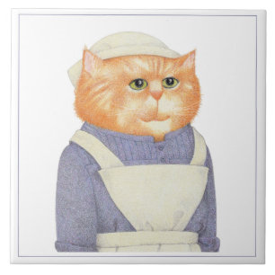 COOK CAT 6" Square Ceramic Tile