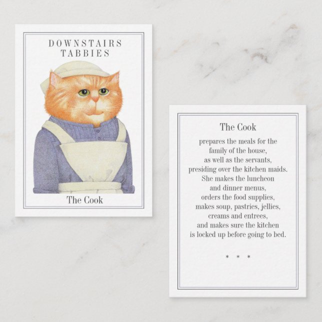 COOK CAT Trading Card (Front/Back)