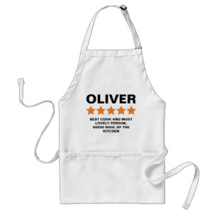 Cook Chef Gift 5 Star Review Customisable Text Standard Apron