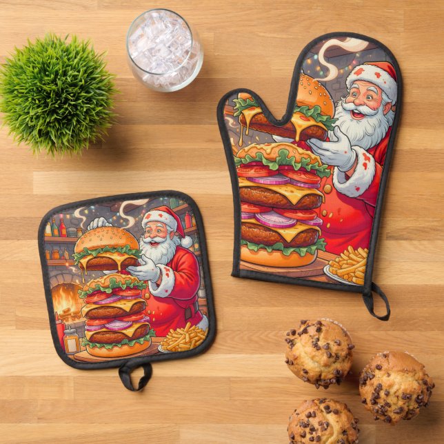 🔥 Cook, Create & Conquer the Kitchen in Style! 🔥 Oven Mitt & Pot Holder Set (Top Down)