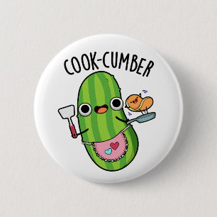 Cook-cumber Funny Cucumber Pun 6 Cm Round Badge