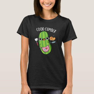 Cook-cumber Funny Cucumber Pun Dark BG T-Shirt