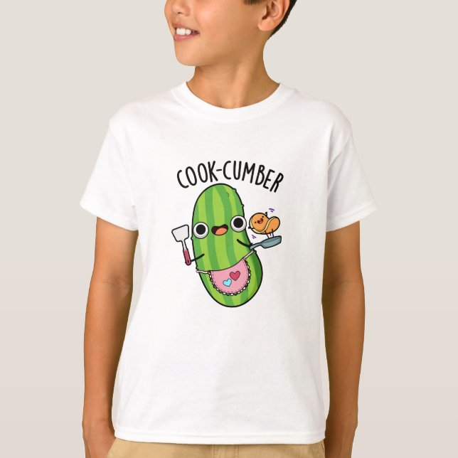 Cook-cumber Funny Cucumber Pun  T-Shirt (Front)