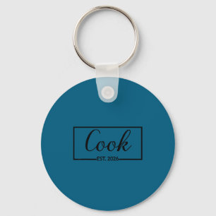 Cook Est 2026 Chef Cooking Key Ring