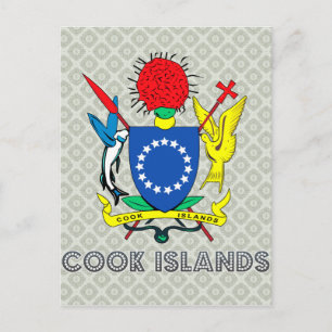 Cook Islands Coat of Arms Postcard