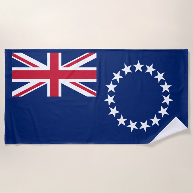 Cook Islands Flag Beach Towel (Front)