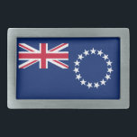 Cook Islands Flag Belt Buckle<br><div class="desc">Patriotic flag of Cook Islands.</div>