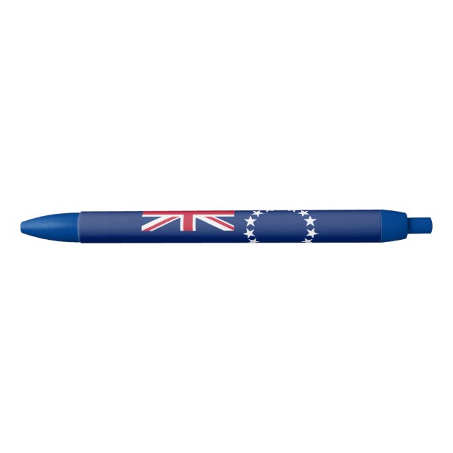 Cook Islands Flag Black Ink Pen (Front)