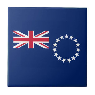 Cook Islands Flag Ceramic Tile