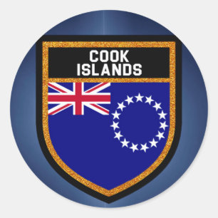 Cook Islands Flag Classic Round Sticker