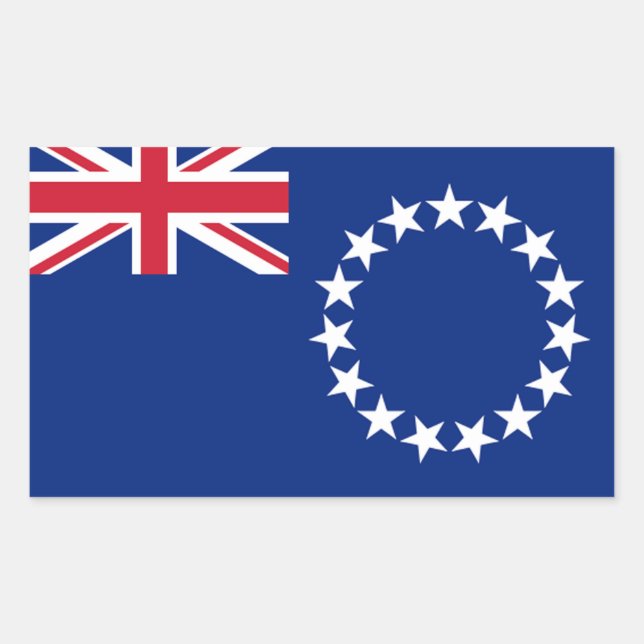 Cook Islands Flag Rectangular Sticker (Front)
