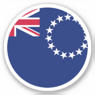 Cook Islands Flag Round Sticker