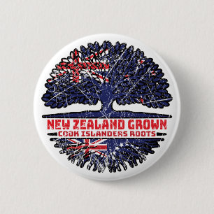 Cook Islands Islander New Zealander New Zealand 6 Cm Round Badge