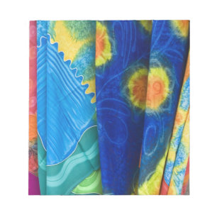 Cook Islands, Rarotonga. Batik cloth Punanga Nui Notepad