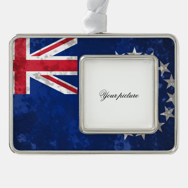 Cook Islands Silver Plated Framed Ornament (Front)