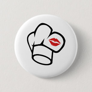cook - kiss 6 cm round badge