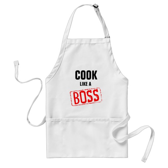 Cook LIKE A BOSS funny BBQ apron for men (Front)