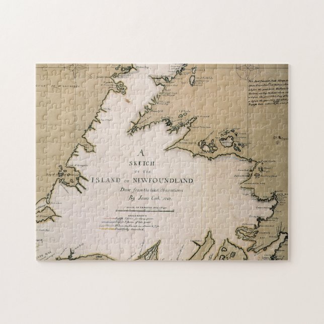 COOK: NEWFOUNDLAND, 1763 JIGSAW PUZZLE (Horizontal)