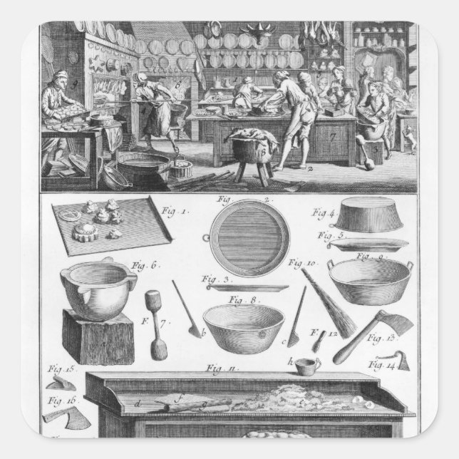 Cook, Pastrycook, Caterer Square Sticker (Front)