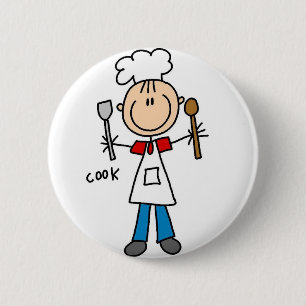 Cook Stick Figure Button