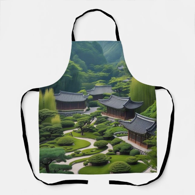 "Cook with a View – Featuring Timeless Mountain  Apron (Front)