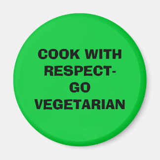 COOK WITH RESPECT-GO VEGETARIAN MAGNET
