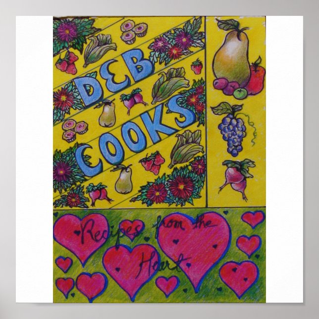 Cookbook Cover Art - Deb Cooks Poster (Front)
