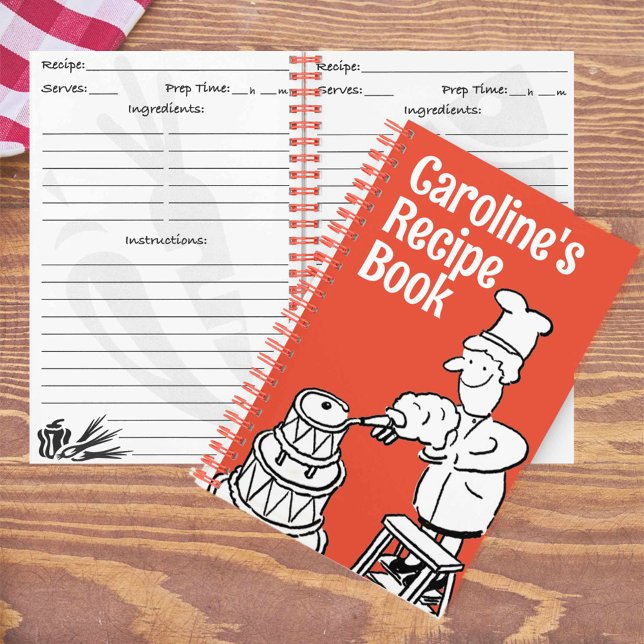 Cookbook with Cook Decorating Cake. Recipe Notebook (Creator Uploaded)