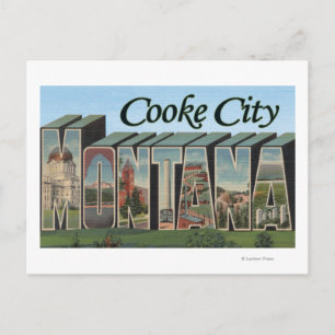 Cooke City, Montana - Large Letter Scenes 2 Postcard