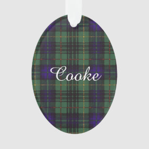 Cooke clan Plaid Scottish kilt tartan Ornament