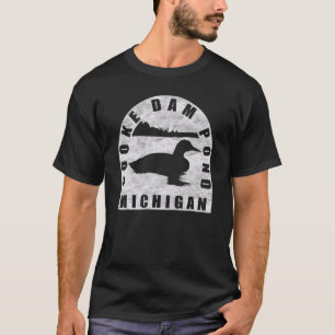 Cooke Dam Pond Loon Michigan T-Shirt
