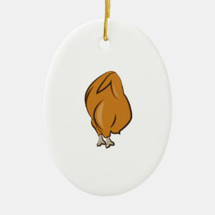 Cooked Chicken Ceramic Tree Decoration