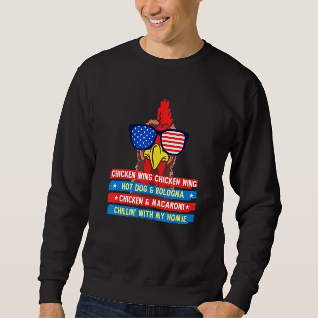 Cooked Chicken Wing Chicken Wing Hot Dog And Bolog Sweatshirt (Front)
