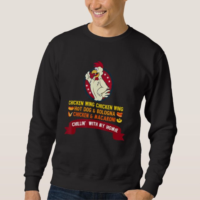 Cooked Chicken Wing Chicken Wing Hot Dog And Bolog Sweatshirt (Front)