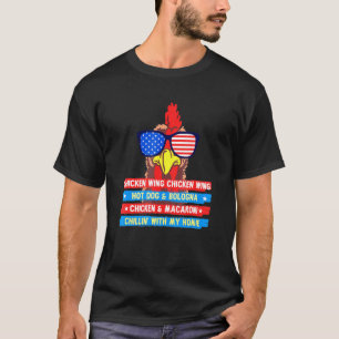 Cooked Chicken Wing Chicken Wing Hot Dog And Bolog T-Shirt