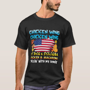 Cooked Chicken Wing Chicken Wing Hot Dog Bologna M T-Shirt