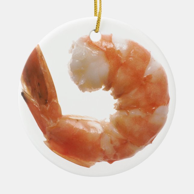 Cooked Shrimp Ceramic Tree Decoration (Front)