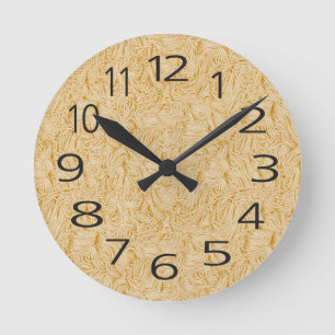 Cooked Spaghetti Noodles Round Clock