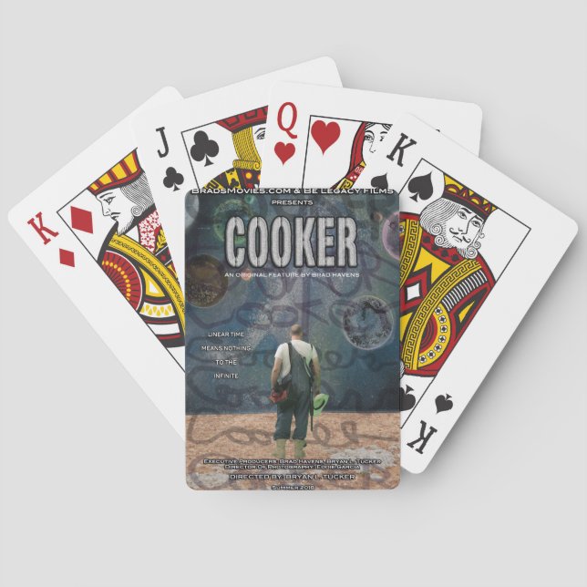 Cooker Poster Design Playing Cards (Back)