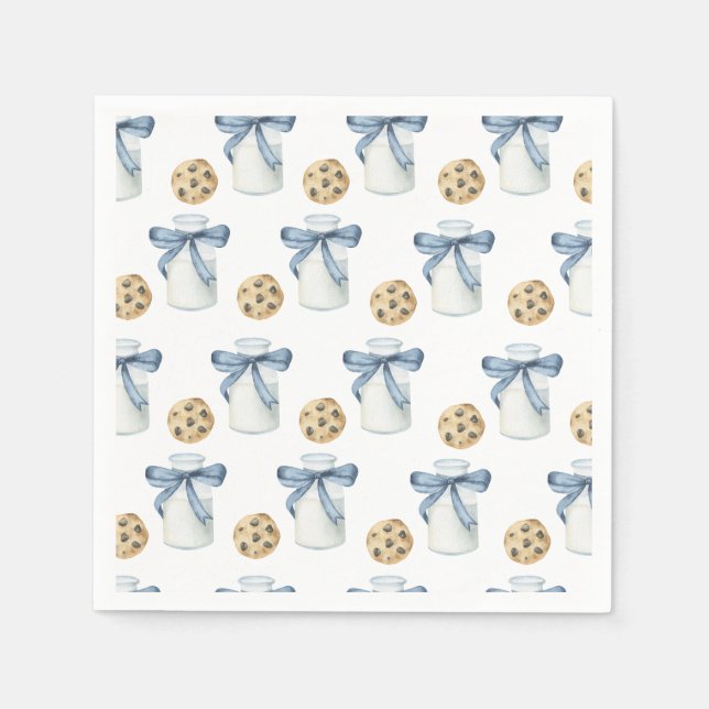 Cookie and Milk Birthday Party Napkin (Front)