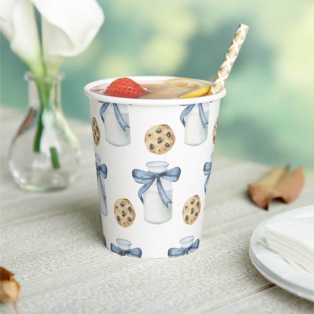 Cookie and Milk Birthday Party Paper Cups (Insitu)