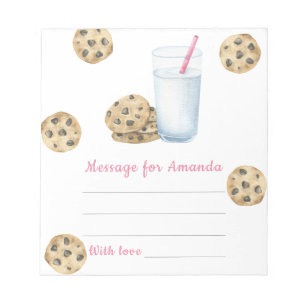 Cookie and Milk birthday time capsule message Notepad
