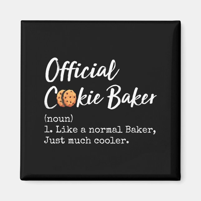 Cookie Baker Definition Funny Christmas Baking  Magnet (Front)