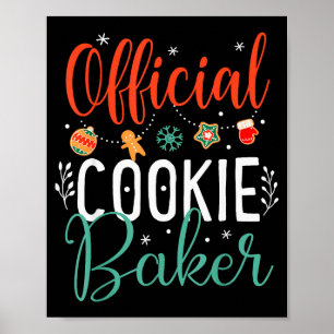 Cookie Baker Funny Christmas Couples Matching  Poster
