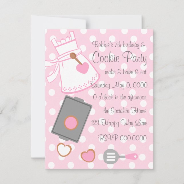 Cookie Baker Invitation (Front)