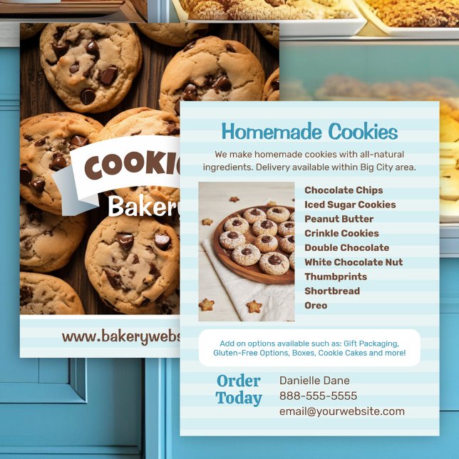 Cookie Bakery Menu Flyer Template (Creator Uploaded)