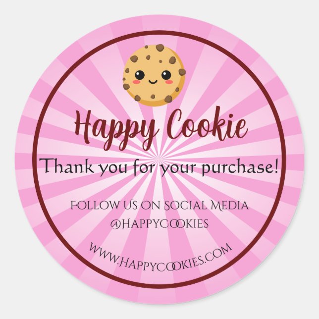Cookie Bakery Sticker Round V124 (Front)