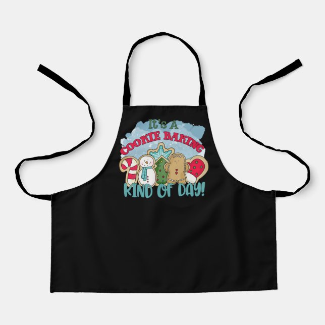 Cookie baking Christmas word art  Apron (Front)